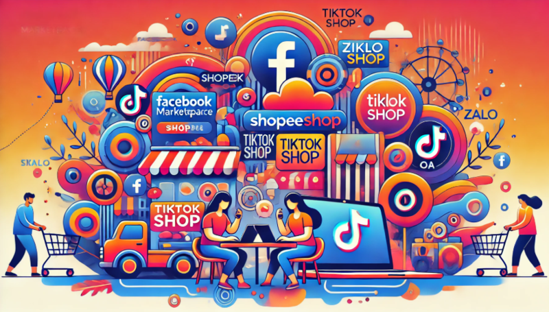 Người mới bắt đầu có thể xây kênh kinh doanh online free thông qua Facebook, TikTok, Zalo và sàn thương mại điện tử